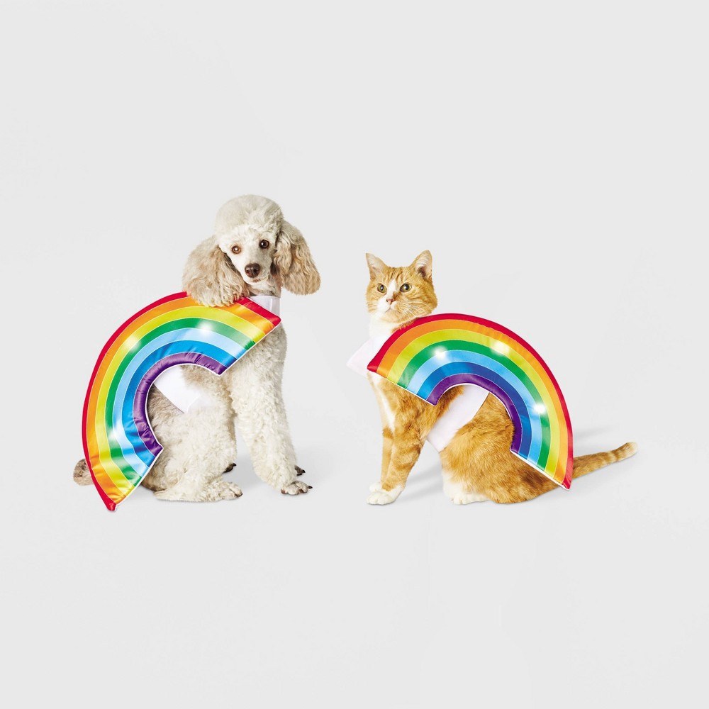 Hyde and EEK! Boutique LED Rainbow Soft Brights Dog and Cat Costume  XS
