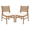 Christopher Knight Home Darcy Patio Rustic Acacia Wood Dining Chair with Wicker Woven Backrest and Cushion - 2 of 4