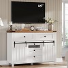 Acekool Farmhouse Buffet Cabinet with 5 Drawers and Sliding Barn Doors, Adjustable Shelves, Wood Sideboard for Living Room and Dining Room - 3 of 4