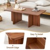 ALEXOUN 44.8 Inch Rectangular Wood Pedestal Coffee Table - Easy Assembly & Cleaning, Perfect for Living Room, Apartment, and Home Office - 4 of 4