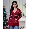 Women's v Neck Button Down Knitwear Long Sleeve Soft Basic Knit Cardigan Sweater - 4 of 4