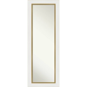 19" x 53" Non-Beveled Eva White Gold Full Length on The Door Mirror - Amanti Art: Polystyrene Frame, Includes Mounting Hardware - 1 of 4