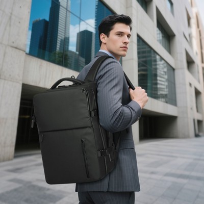 Unique Bargains Travel Water Resistant Laptop Computer Backpacks Black — фото 2