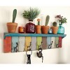9"x35" Wood 10 Hanger Wall Hook - Olivia & May - 3 of 4
