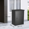COZONY Large Package Delivery Box, Galvanized Steel Parcel Drop Box with Code Lock for Porch and Curbside - 2 of 4