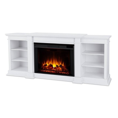 Real Flame Tracey Grand Electric Fireplace Entertainment Center Distressed  White : Target