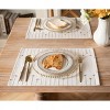 Aoibox Woven Cloth Placemats Set of 6 for Dining Table, Farmhouse Kitchen Tabletop Decor, Handcrafted Machine Washable Cotton Table Mats - 2 of 4
