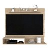 Vynxaria Modern Floating Entertainment Center in Light Pine, with One Superior Shelf and Two Shelves for TVs up to 55" - 2 of 4