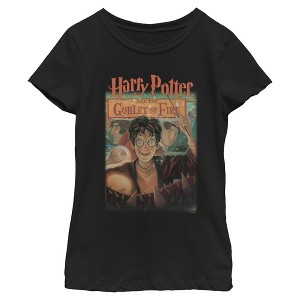 Girls Harry Potter and the Philosopher's Stone Goblet Of Fire Cover T Shirt - 1 of 4