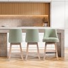 WestinTrends 26" Upholstered Swivel Counter Height Bar Stools (Set of 3) - 2 of 3