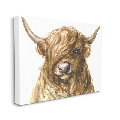 Portrait Of A Highland Cow By Dorit Fuhg Unframed Wall Canvas