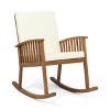 Christopher Knight Home Casa Outdoor Acacia Wood Rocking Chair with Cushion - 2 of 4