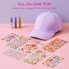 Joyfy Pink/Purple Baseball Cap Gem Art Set for Kids Ages 6-12, Gem Hat DIY Kit, Creative Arts and Crafts for Girls ,Perfect Christmas Birthday Gift - 2 of 4