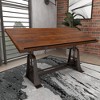 Industrial Teak Wood Console Table Brown - Olivia & May - image 4 of 4