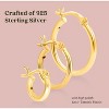 Set of 3 2mm Hoop Earrings for Women, 10, 15 & 20mm - 4 of 4