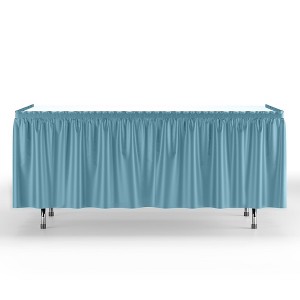 Crown Display 6 pack Disposable Plastic Tableskirts - 29" x 14 Ft ruffled Table Skirt with Adhesive Strip - 6 Count - 1 of 4