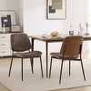 Racxily Dining Chairs Set of 2 Mid Century Modern Retro Faux Leather Chair with Walnut Bentwood Back for Kitchen Dining Room Chairs - 3 of 4