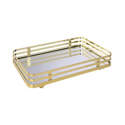 Hub Styler Polished Decorative Mirror Tray