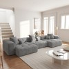WJShome 144" Sectional Couches For Living Room,Cloud Modular Sofa, U Shaped Couch 3 Seater with 2 Ottomans - 2 of 4