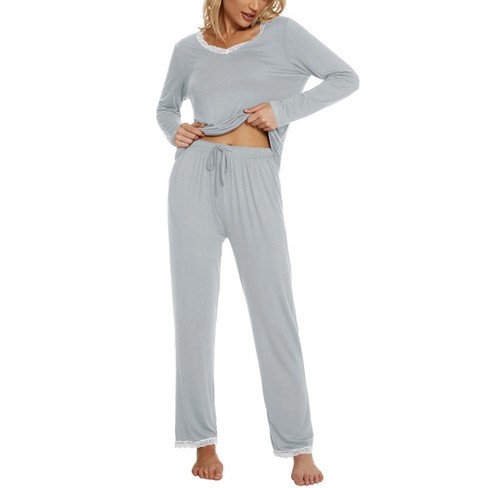 Cheibear Womens Sleepwear Lounge Cute Print Nightwear With Pants