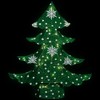 Northlight 3D Lighted Christmas Tree Outdoor Decoration - 20" - Green and White - Clear Lights - 3 of 4