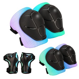 Evita Kids Protective Gear Set-Knee Pads Elbow Pads with Wrist Guards for Ages 3-12 - 1 of 4