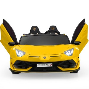 Infurnic Baby Walkers Kids Ride on Lamborghini Cars with Safety Belt, High-Low Speed, Toy Gift for 3-8 Years Old, Yellow, 53.1"*31.8"*20.3" - 1 of 4