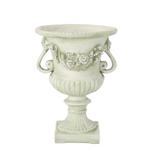 Syemin Outdoor Planters with Special Design, Novely Flower Planter Pot for Garden, Courtyard, Patio, Beige，17.3"*17.3"*24" - 1 of 4