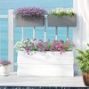 Resenkos Patio Planting Bed, Raised Garden Bed,2 Pack 20 Inch Railing Flower Pots, Self-Watering Hanging Planter Box, - 4 of 4