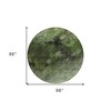 Green And Ivory Abstract Washable Indoor Outdoor Area Rug - 3 of 4