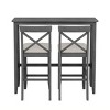 3-Piece Bar Height Dining Set for 2, Rectangular Bar Table with 2 Chairs, Small Breakfast Nook Table Set for Kitchen or Apartment - Maison Boucle - 2 of 4