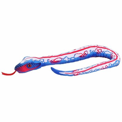 Wild Republic Vibe Brights 54" Plush Snake with Lights & Sound - Blue