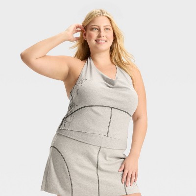 Women's Knit Back Tie Halter Top - Wild Fable™