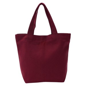 Unique Bargains Cotton Sturdy Reusable Mini Lunch Canvas Tote Bag with Handles 1 Pc - 1 of 4