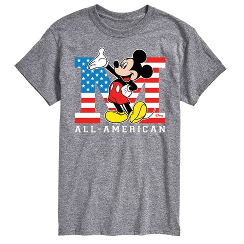 Men's - Disney - Mickey Mouse All-American Flag Short Sleeve Graphic T-Shirt - image 1 of 3