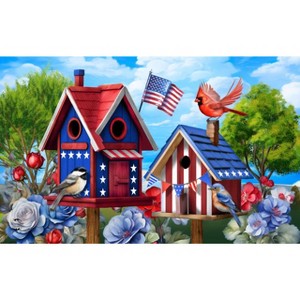 Briarwood Lane Spring Doormat 30x18 Indoor Outdoor Home of the Free Birdhouses For Spring Doormat - 1 of 4