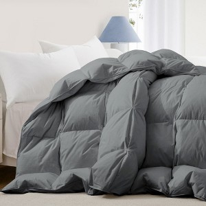 Puredown All Season White Down Comforter with Baffled Box Construction - 1 of 4