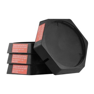 VEVOR RV Leveling Pads, 9 Inch Round Landing Feet, Permanent Attached Jack Stabilizers, Rubber Jack Pads, 5000 lbs Capacity, 5th Wheels, 4-Pack,Black - 1 of 4