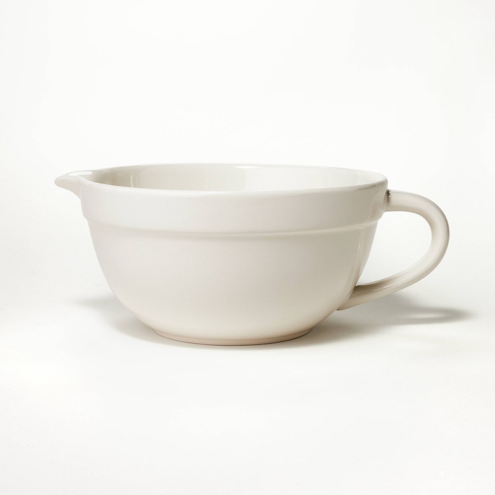 3qt Ceramic Batter Mixing Bowl Cream - Figmintâ„¢