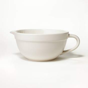 3qt Ceramic Batter Mixing Bowl Cream - Figmint™