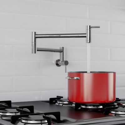ALFI AB5019-PSS Polished Stainless Steel Retractable Pot Filler Faucet