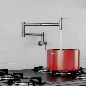 ALFI AB5019-PSS Polished Stainless Steel Retractable Pot Filler Faucet - 1 of 4