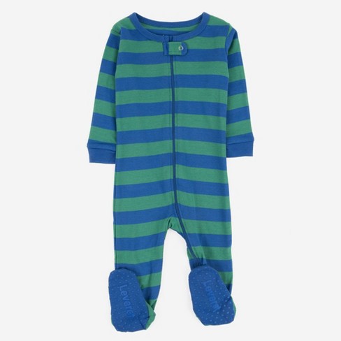 Leveret Kids Footed Boys Striped Cotton Pajamas : Target