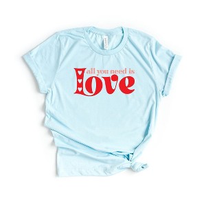 Simply Sage Market Women's All You Need Is Love Hearts Short Sleeve Graphic Tee - 1 of 3