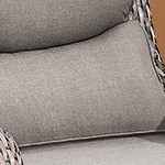 gray cushion/gray wicker