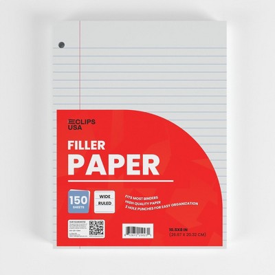 15023: Wide-Ruled Filler Paper, 150 Sheets (36 Packs)