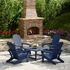 WestinTrends Malibu 5-Piece HDPE Adirondack Chair Outdoor Patio Square Table Conversation Set - 2 of 4