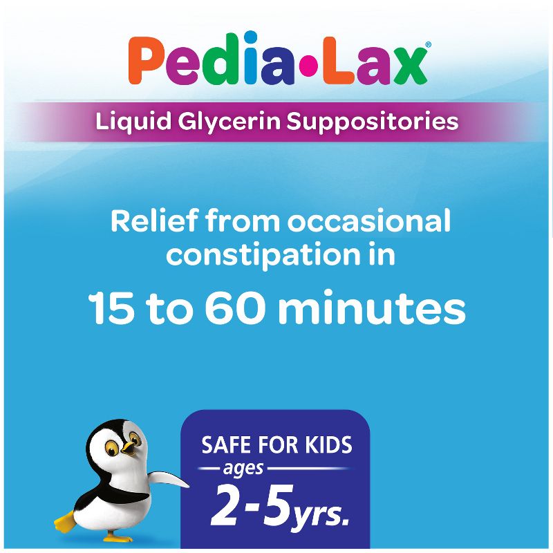 Pedia-Lax Laxative Liquid Glycerin Suppositories for Kids - Ages 2-5 - 6ct, 4 of 14