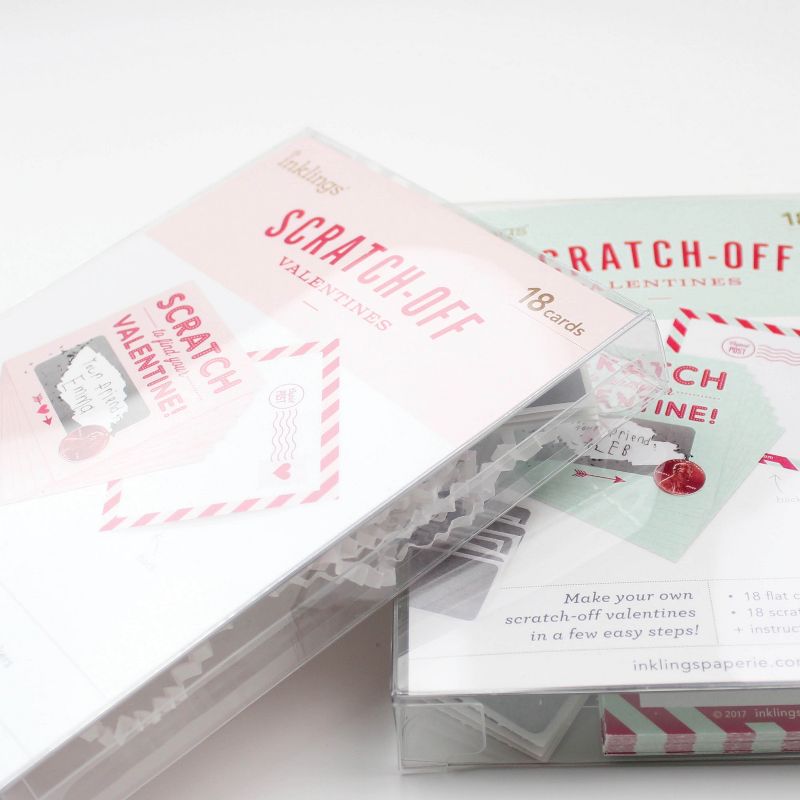 18ct Scratch-off Valentines Cards Pink, 4 of 8