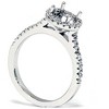 Pompeii3 1/3ct Pave Diamond Engagement Semi Mount Ring 14K White Gold - 3 of 4